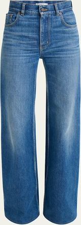 Chloé Rigid Denim Wide-Leg Pants