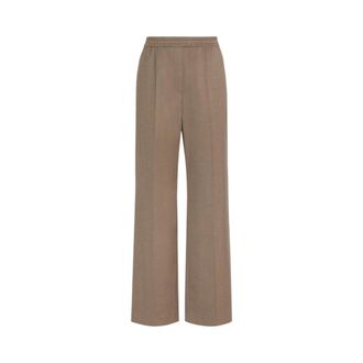 Max Mara Pantalones Anchos - Trousers - Mujer - Marr&oacute;n - 2XS