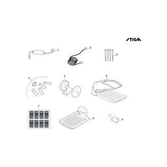 STIGA Sports Fuente De Alimentaci&oacute;n Externa 4 Ah Original Stiga A5000 Rtk Robot Cortac&eacute;sped 118204159/0