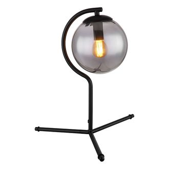 Globo Lighting L&aacute;mpara De Mesa - Porry - Negro - Vidrio Vidrio Ahumado
