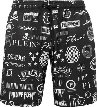 Philipp Plein Zwemshorts - Heren - Strandmode - Zwart - 3XL - Nylon - Badmode