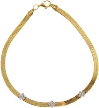Meshmerise 18K Over Silver 0.06 Ct. Tw. Lab-Grown Diamond Bracelet