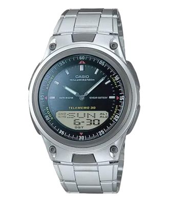 Casio Mens Analog-Digital Sport Watch with Stainless Steel Band - AW-80D-1AV