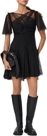 AllSaints Madi Tulle Dress in Black at Nordstrom Rack, Size 2 Us / 6 Uk