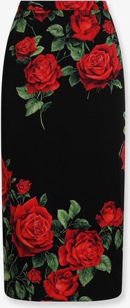 Dolce & Gabbana Gonna Midi in seta stretch - DOLCE & GABBANA - gender_Woman