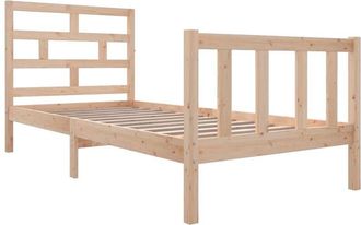 vidaXL Bed Frame without Mattress Solid Wood Pine Single vidaXL