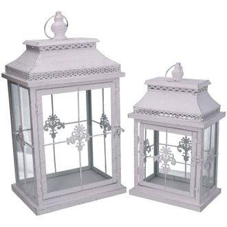 Vacchetti Vacchetti - Farol De Metal 1-2 Blanco Mate Plata Rectangular Cm25x18h47,5