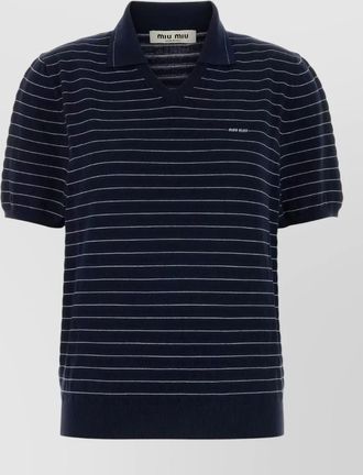 Miu Miu embroidered polo shirt