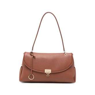 Ferragamo Brown Gancini Medium Shoulder Bag