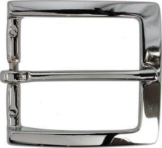 Trafalgar Store 35mm Solid Brass Vaulted Italian Square Harness and Belt Buckle in Shiny Nickel at Nordstrom