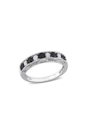 Delmar Black & White Diamond Band Ring - 0.63ctw at Nordstrom Rack, Size 5