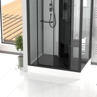 Aurlane Tarima De Madera Compuesta Gris Para Cabina Rectangular - Dimensiones 105 X 75 X 3.2 Cm