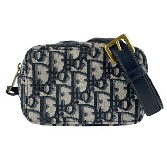 Dior Navy Canvas Leather Fanny Pack (Pre-Owned)