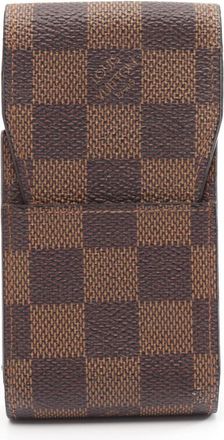 Louis Vuitton Brown Leather Pvc Pouch (Pre-Owned)