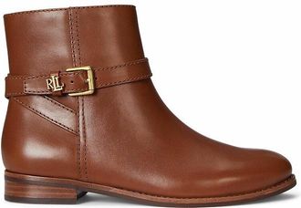 Ralph Lauren Enkellaarsjes van glad leer Brooke