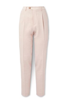 Brunello Cucinelli Slim-Fit Pleated Linen Suit Trousers