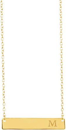 Sterling Forever Sterling Silver Bar Initial Necklace