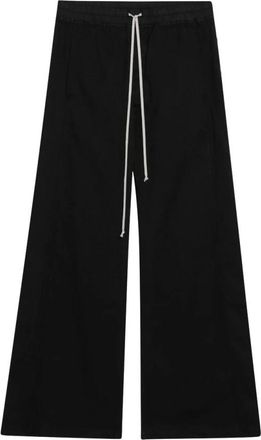 Rick Owens Wide Pusher Pants - Heren - Wijde Broeken - Zwart - L - Katoen - Broeken