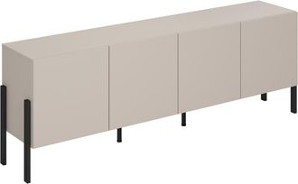 Petits Meubles Mueble TV 4 puertas 200 cm estratificado 204cm Negro