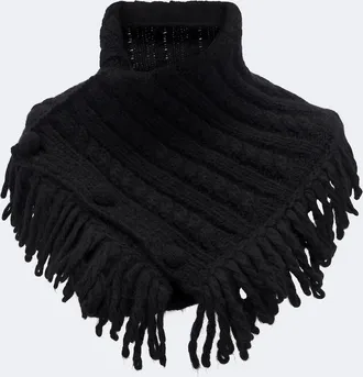 Moncler Scaldacollo in misto alpaca e lana con frange