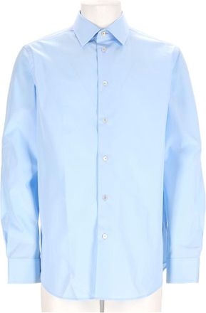 Paul Smith Blue Tailored Long-Sleeve Cotton Shirt