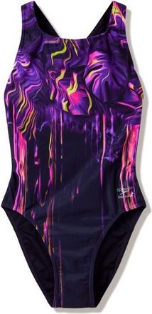 Speedo Female Placement Printed Powerback Badeanzug f&uuml;r Damen | blau