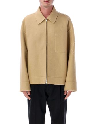 Jil Sander Mens Wool Jacket - Tan - Size Medium