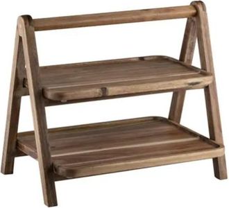 Ladelle Gather Akazie 2-stöckiger Servierturm