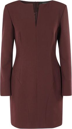 Federica Tosi V-hals Jurk - Dames - Korte kleedjes - Rood - M - Kleedjes