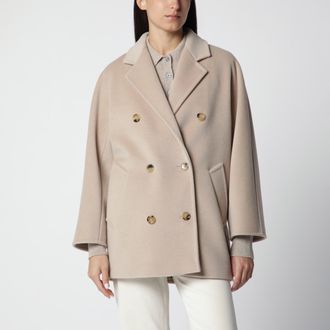Max Mara Short 101801 Icon Coat in light beige