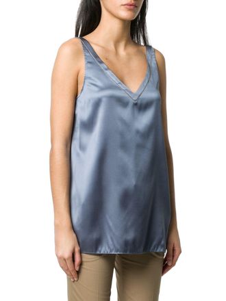 Brunello Cucinelli Womens Top Blue Aw20 W