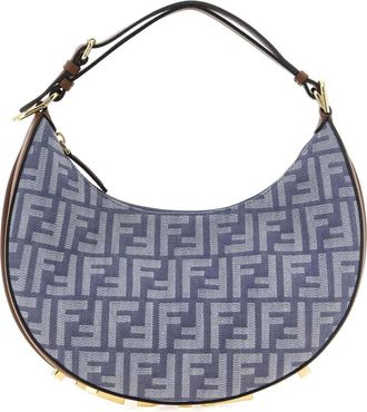 Fendi Borsa a spalla Fendigraphy piccola - Blu