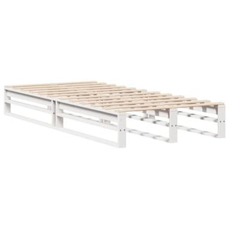 Berkfield Home Modern Bed Frame without Mattress White 100x200 cm Solid Wood Pine