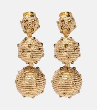 Oscar De La Renta Embellished clip-on earrings