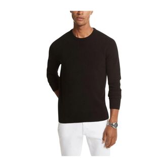 Michael Kors Trui met Ronde Hals van Kasjmier - Heren - Truien - Zwart - Maat: 2XL Kasjmier