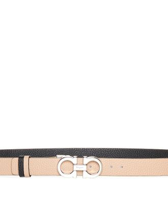 Ferragamo Womens Belt Gancini Pink Calfskin Calf Leather