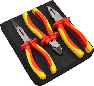 Faithfull The Brand Faithfull Tools, Faiplvdeset Vde, Set Di Pinze Con Sacchetto Trasparente (3 Pezzi)