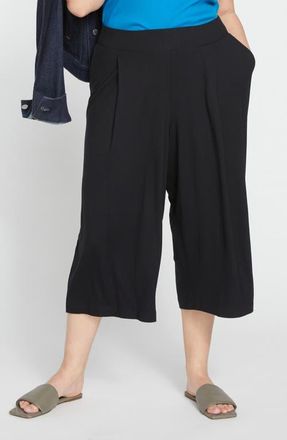 Universal Standard Casual Cotton Culottes in Black at Nordstrom, Size 2Xl