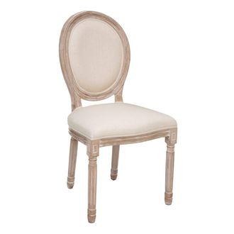 Atmosphera Atmosphera - Silla &laquo;cl&eacute;on&raquo; - Beis Lino Cr&eacute;ateur DInt&eacute;rieur