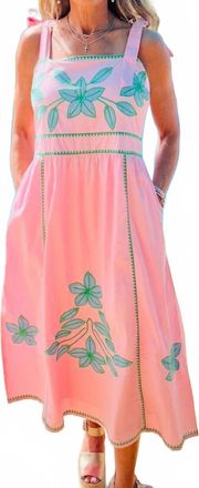 THML Clothing Womens The Sandy Beach Midi Dress In Pink