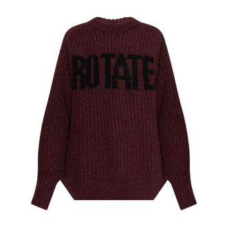 Rotate Rotate Birger Christensen, Truien & Vesten, Dames, Rood, S, Katoen, Sweater met logo