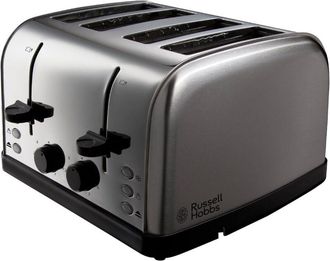 Russell Hobbs 18790 Futura 4-Slice Toaster, Stainless Steel Silver