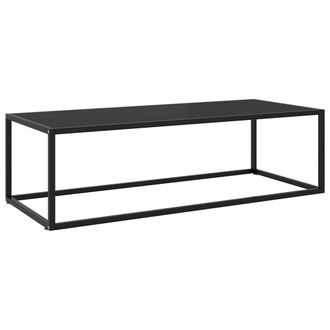 vidaXL Vidaxl - Mesa De Centro Negra Con Vidrio Negro 120x50x35 Cm