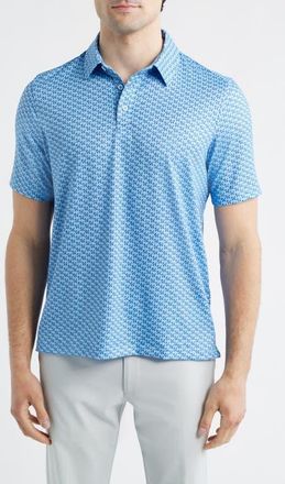 Johnston & Murphy XC Apex Performance Polo in Blue Retriever at Nordstrom, Size Xxx-Large