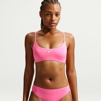 Nike Womens Swim Effortless Essential Bralette Bikini Top in Pink | NESSF240-663