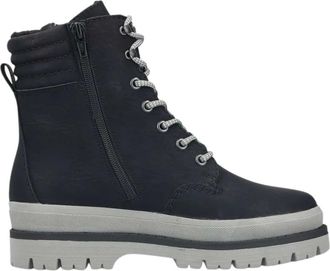 Rieker Veterlaars met veters - Dames - Schoenen - Zwart - Maat: 42 EU Leer