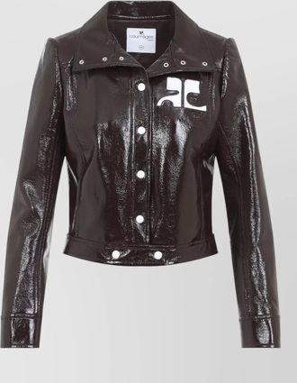 Courr&egrave;ges vinyl fitted jacket