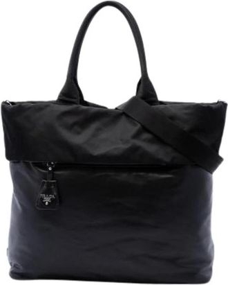 Prada Pre-owned Vintage Satchel - Dames - Vintage Shopper - Zwart - ONE Size - Leer - Vintage
