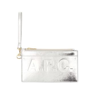 A.P.C. Clutches, female, Gray, Size: ONE SIZE Market Clutch