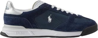 Ralph Lauren Varick Sneaker - Heren - Schoenen - Blauw - Maat: 45 EU Zijde